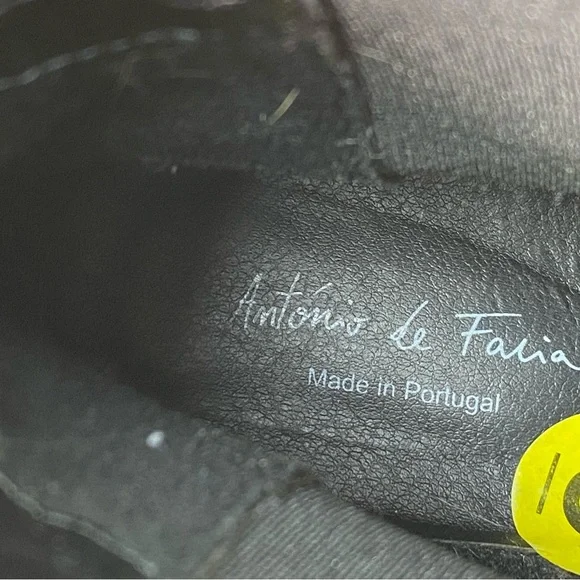 Antonio de Faria Boots Women's 9 US Black Suede Leather Chelsea Platform Chunky - Picture 11 of 11